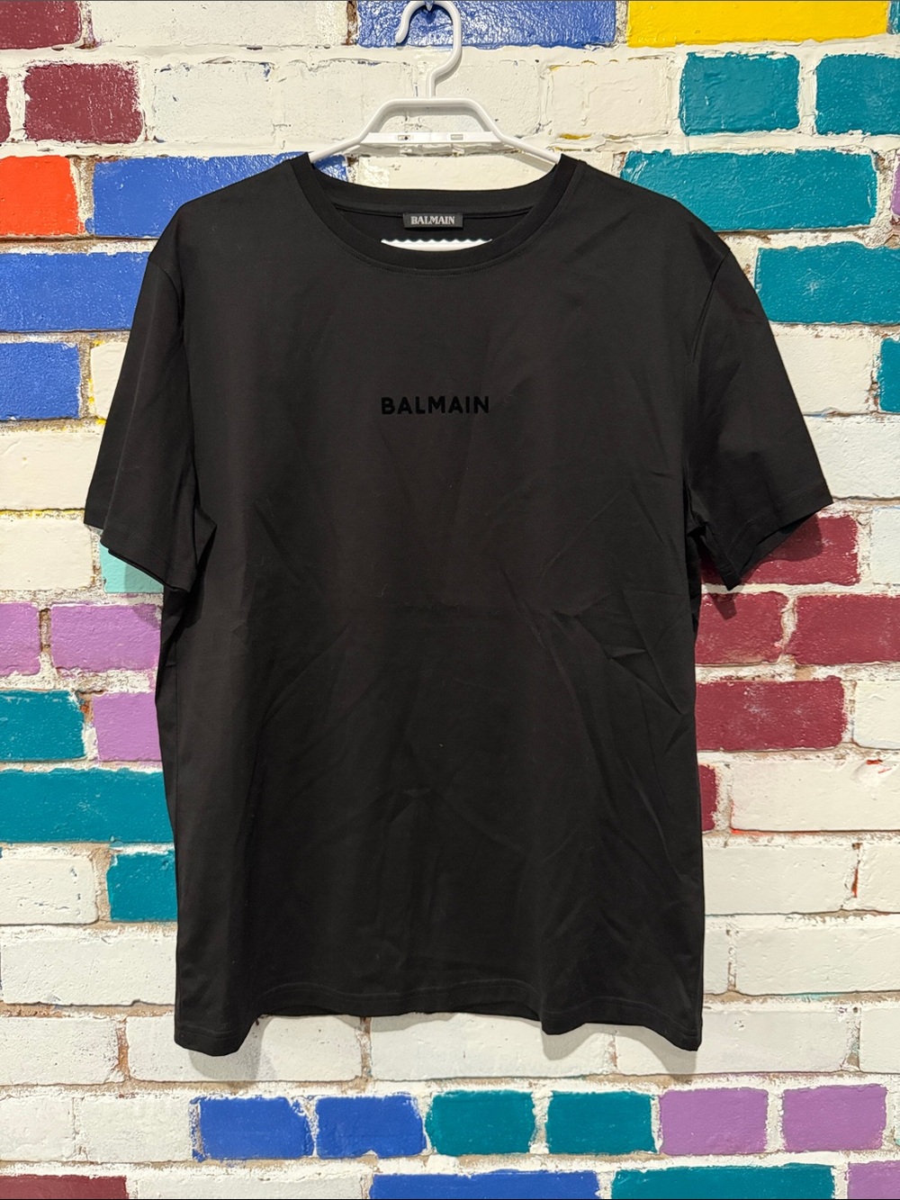 Balmain Black Short-Sleeve Logo T-Shirt
